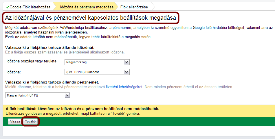 2. lépés: A Google fiók létrehozása oldalon megadhatjuk egy, már létező e-mail címünket, vagy létrehozhatunk egy gmail-es e-mail címet az új Google fiókunkhoz.