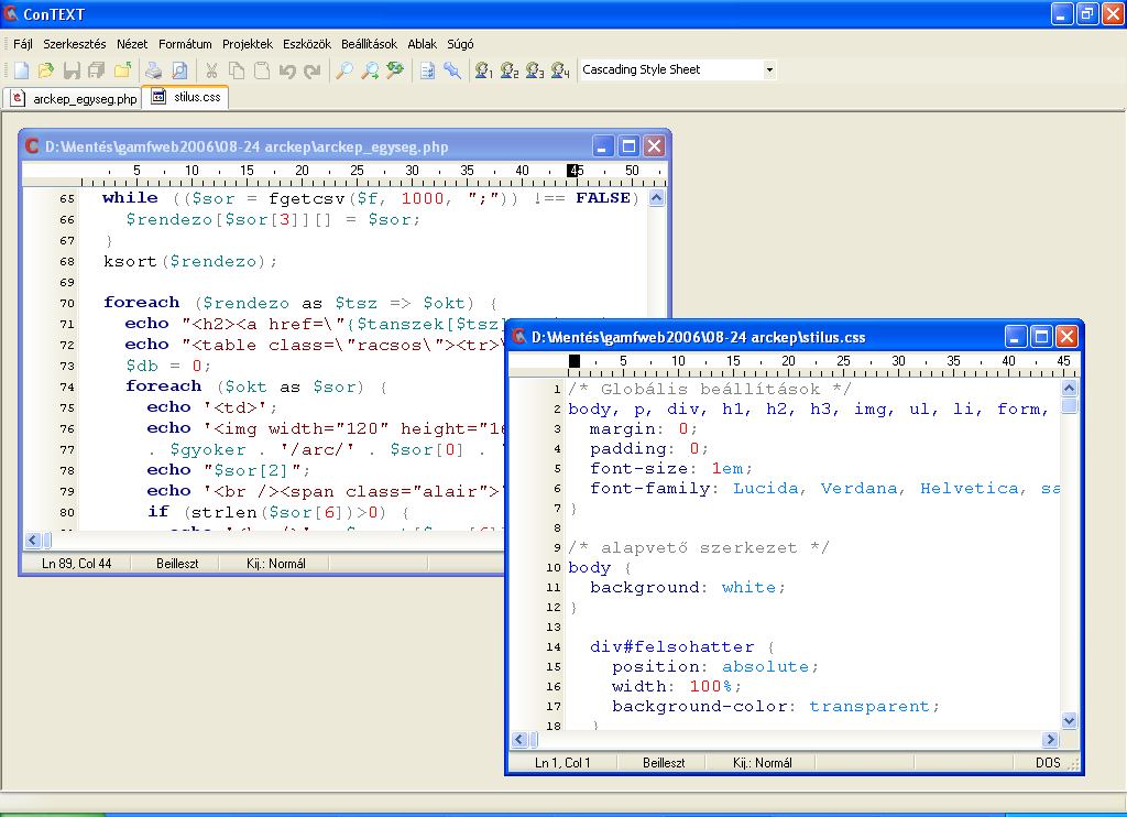 14. oldal Web programozás (0.5. verzió) Megjegyzés: Kérhetjük azt is az Apache szerverünktől, hogy a.html állományokat is dolgozza fel, de ezt ritkán alkalmazzák. 1.3.