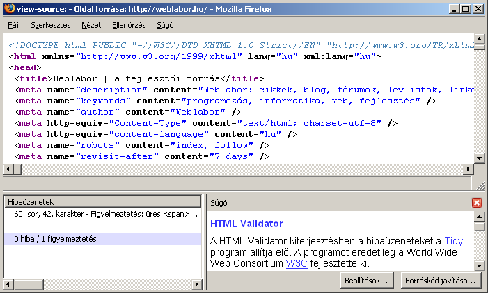 3.HTML 31. oldal <br> Egyszerű sortörést szúr be <hr> Vízszintes elválasztó vonalat szúr be <!-- --> Megjegyzést definiál 3.4. Hogy nézzük meg egy oldal HTML kódját?