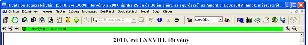 A -ra ugrást a program a párbeszédablak Rendben gombjának vagy a billentyűzeten az Enter gomb lenyomására végzi el.