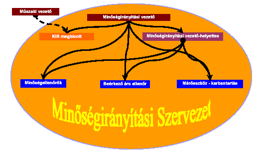 Minőségügyi Vállalatirányítási Kézikönyv R16 Oldal: 7/17 4.a Fejezet MINŐSÉGIRÁNYÍTÁSI SZERVEZET A Nematech Kft.