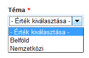 222. oldal 11. Entitás modulok 11.15. ábra. A lista megengedett értékei A Mező beállításainak mentése után a részletesebb beállítások következnek.