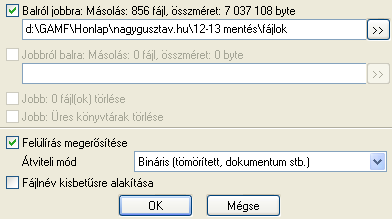 17.1. Biztonsági mentés 349. oldal 17.3. ábra. Az összehasonlítás eredménye Érdemes megﬁgyelni, hogy a Látható elemekkel összhangban van a találati lista megjelenítése.