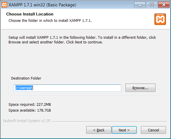 3.1. Windows esetén XAMPP 73. oldal 3.1. ábra. Az XAMPP telepítési könyvtára Második lépésként (3.2.