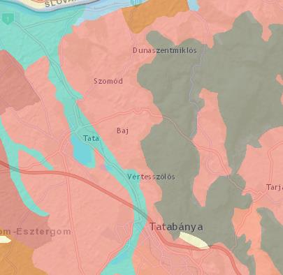 22. táblázat: A talajtípusok területi megoszlása a Győr-tatai teraszvidék kistáj területén Talajtípus megnevezése Területi részesedés (%) köves és földes kopárok 2 barnaföldek (Ramann féle