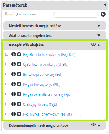 20 3.2.3 Kategóriafák A keresés könnyítése érdekében a már említett módon adatforrásokba rendezett dokumentumok, az adatforrásokon kívül további módokon is csoportosíthatók.