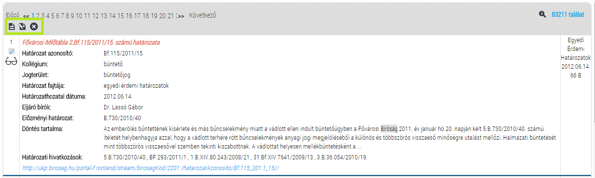 35 Az oldal fejlécén található ikonra kattintva a kiemelések megszűnnek. Ekkor a szöveget kijelölve, és kimásolva, majd pl.