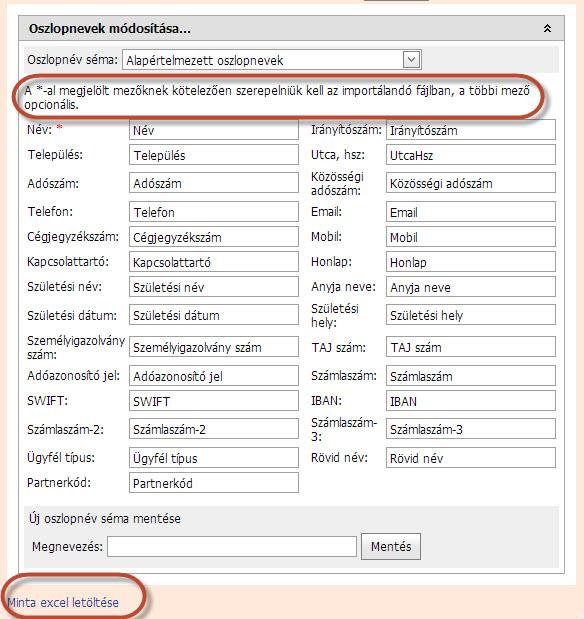 3.10. Ügyfelek importálása Excelből Az étkezők egyúttal számlázási ügyfelek is.