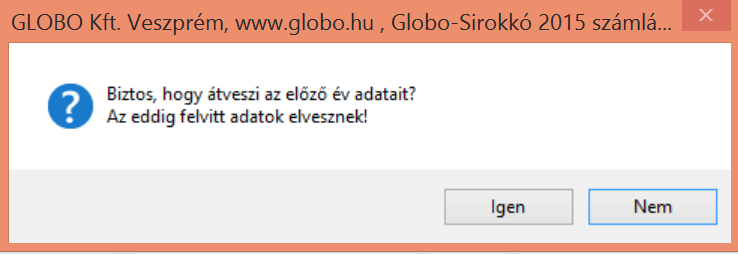 A keretrendszerben lehet létrehozni a következő évi üres mappát. Amikor ezt létrehoztuk, utána lehet átmásolni az előző év alapadatait. Pl.