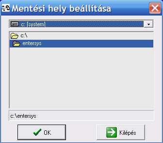 20 3.6.2 Mentési hely beállítása: menüpont segítségével tudjuk kiválasztani azt a meghajtót és mappát, ahová az átadáshoz készül fájlokat (pl.: ATADAS_02.SAV) a program automatikusan létrehozza.