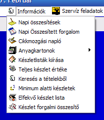 31 5. Leltározások: A menü további 3 almenüt tartalmaz. 5.1.Leltárfelvételi ívek: A leltározáshoz nyomtathatunk felvételi ívet.