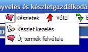 7 1.6. Raktárak felvétele: az itt megjelen ablak szerkezeti felépítése megegyezik az 1.1-es (Fcsoportkódok) menüponttal. Több raktárt kezelhetünk egy programon belül.