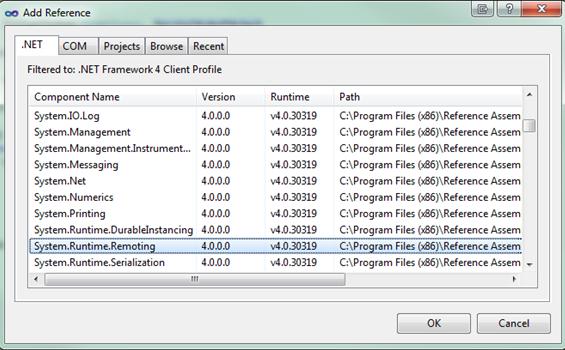 .NET Remoting 2. Az interfész implementálása A szerver oldalon az interfész kódjának beemelése után készen állunk a metódusok kidolgozására.