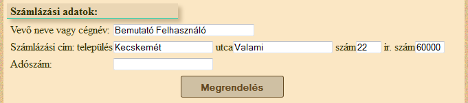 A következő részben összesítve van a megrendeléssel aktiválható teljes csomag értéke. Valamint az az öszszeg, amit ki kell fizetni a megrendelés után (41. kép). 31 41.