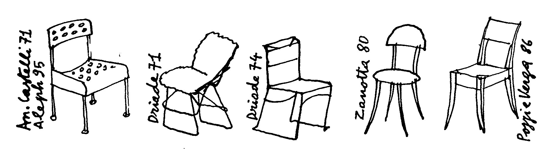 Five chairs out of 300,000 (But with respect) AXIS 10 2006 oktober. Vol.123 Fa székek: design Enzo Mari HIDA Sangyo Co. Ltd.