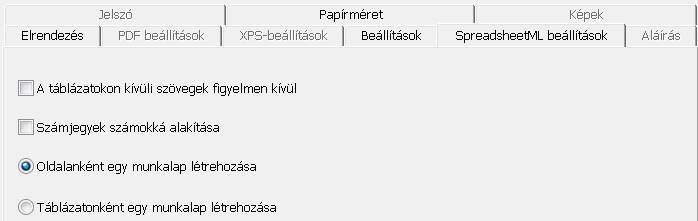 Readiris TM 14 - Felhasználói útmutató Amikor kép kimeneti formátumot (például PDF kép, vagy TIF) választ, az Általános beállítások nem érhetők el.