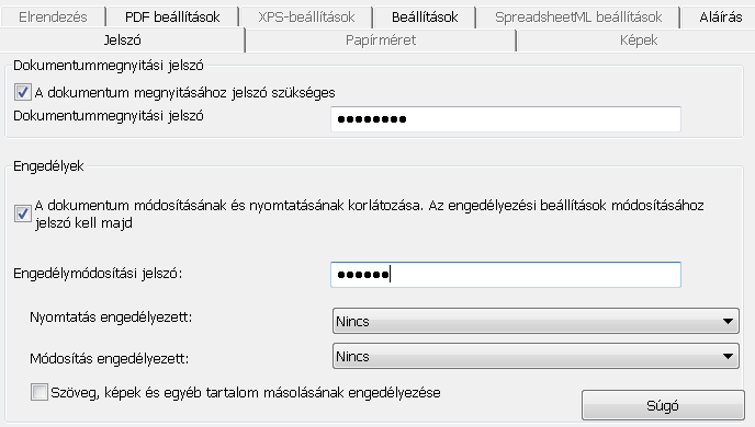 Readiris TM 14 - Felhasználói útmutató PDF DOKUMENTUMOK JELSZÓ-VÉDELME (Ez a fejezet csak a Readiris Corporate programra érvényes) A Readiris segítségével létrehozott PDF dokumentumokat jelszóval