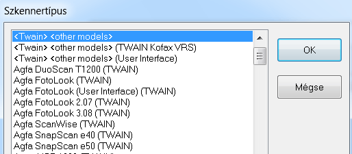 Readiris TM 14 - Felhasználói útmutató Ne aggódjon, ha nem találja a szkennerét a listán: nem minden szkenner rendelkezik speciális szkenner-profillal.