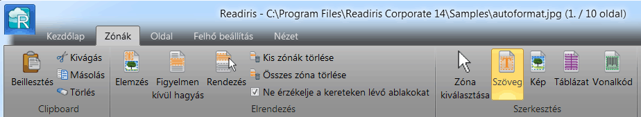 Readiris TM 14 - Felhasználói útmutató Azonban figyeljen arra, hogy a Readiris-ben nincs lehetőség szövegszerkesztésre. Ilyen típusú szerkesztést a célalkalmazásban (pl.