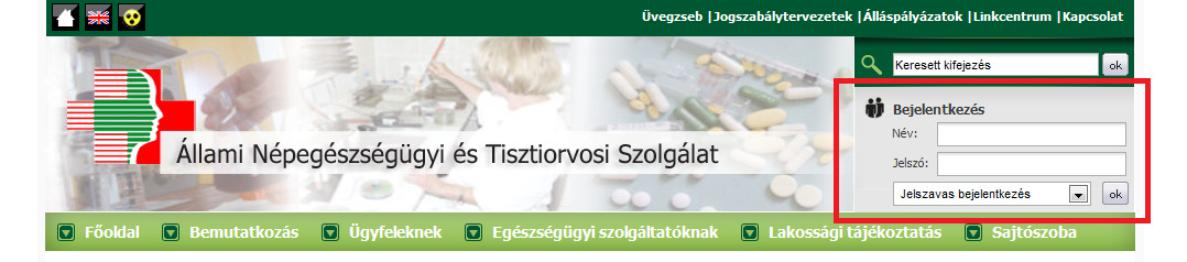 Bejelentkezés A megküldött felhasználónévvel és jelszóval lehet a Portál fejlécén található bejelentkezés dobozban bejelentkezni.