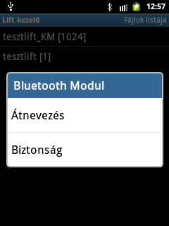 3.4. A Bluetooth beállítások módosítása 24. ábra. Ezek a beállítások a Bluetooth Modul menüpont alatt érhetők el. 3.4.1.