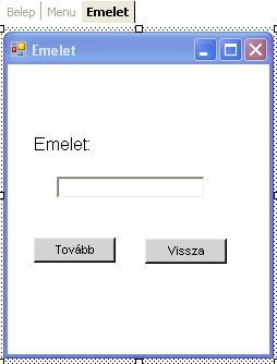 A Menü első gombjához hozzunk létre pár adatbekérő mezőt, szintén sablonok segítségével. 50.