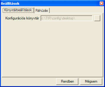 A funkcióra kattintva a beállítások dialógusablak jelenik meg. Könyvtárbeállítások. Ráhúzás. 4.5.