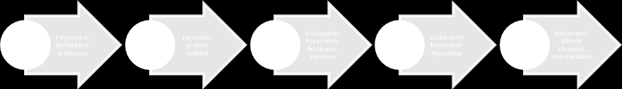 6.4 Kiválasztott folyamatok fejlesztése A fázis során a módszertant alkalmazó választ kap arra, hogy: Melyek a fejlesztési javaslatok kidolgozásakor és vezetői jóváhagyatásakor figyelembe veendő