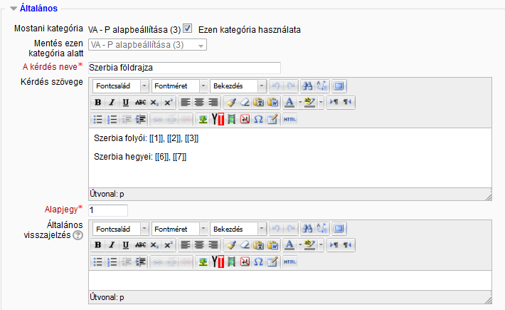 Tesztünkben megjelent az új kérdés, jobb oldalt pedig a VA-P kategóriába is bekerült. 3.