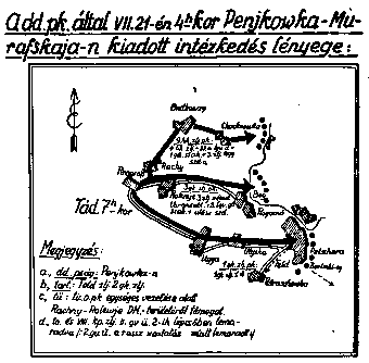 A Pecsara-i ütközet, (5., 6. az. vázlat.) 5. sz. vázlat. Július 21.