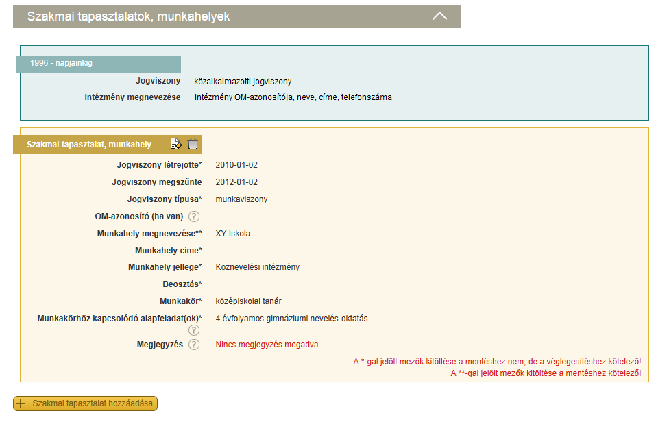 4.3.3.Szakmai tapasztalatok, munkahelyek lenyíló-visszazárható