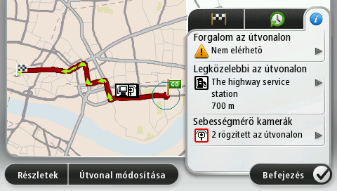 Megjegyzés: a TomTom Forgalom szolgáltatás használatához szüksége lehet egy előfizetésre vagy egy jelvevőre.