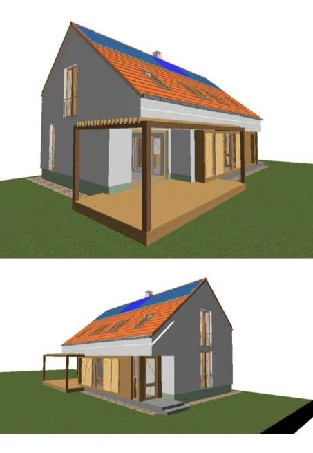 Passzívház Az épület szerkezetei kielégítik a passzívház követelményeket. Falazata 30 cm Ytong + 20 cm Multipor hõszigetelés, U= 0,15 Lemezalapra épül, alul a talaj felõl 20 cm URSA XPS hõszigetelés.