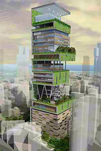 D. Fischer, Dubai dinamikus építészet 68 emelet, öko-torony