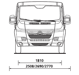 Jumper alváz kabin és dupla kabin méretek és műszaki jellemzők ALVÁZKABIN (mm) L1 S Tengelytáv 3000 3800 Első túlnyúlás 948 948 948 948 948 Hátsó túlnyúlás 960 960 960 960 1325 Hossz 4908 5358 5708