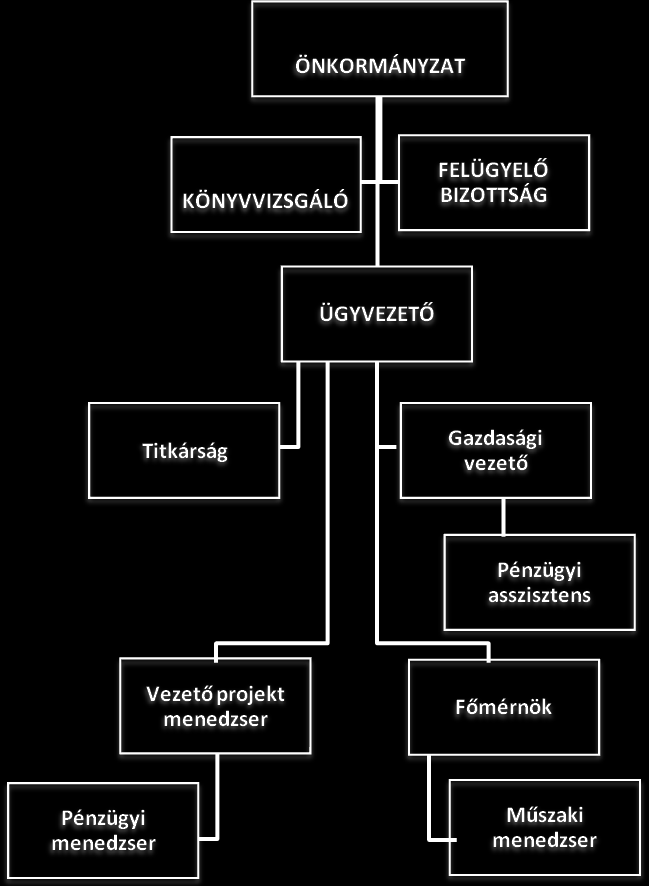 MISKOLC VÁROSFEJLESZTÉSI KFT. SZERVEZETI FELÉPÍTÉSE (2013