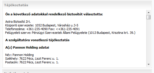 Most el kell olvasni és ki kell pipálni a Tájékoztatást a Baleseti adóról. Következő lépés a gombbal.