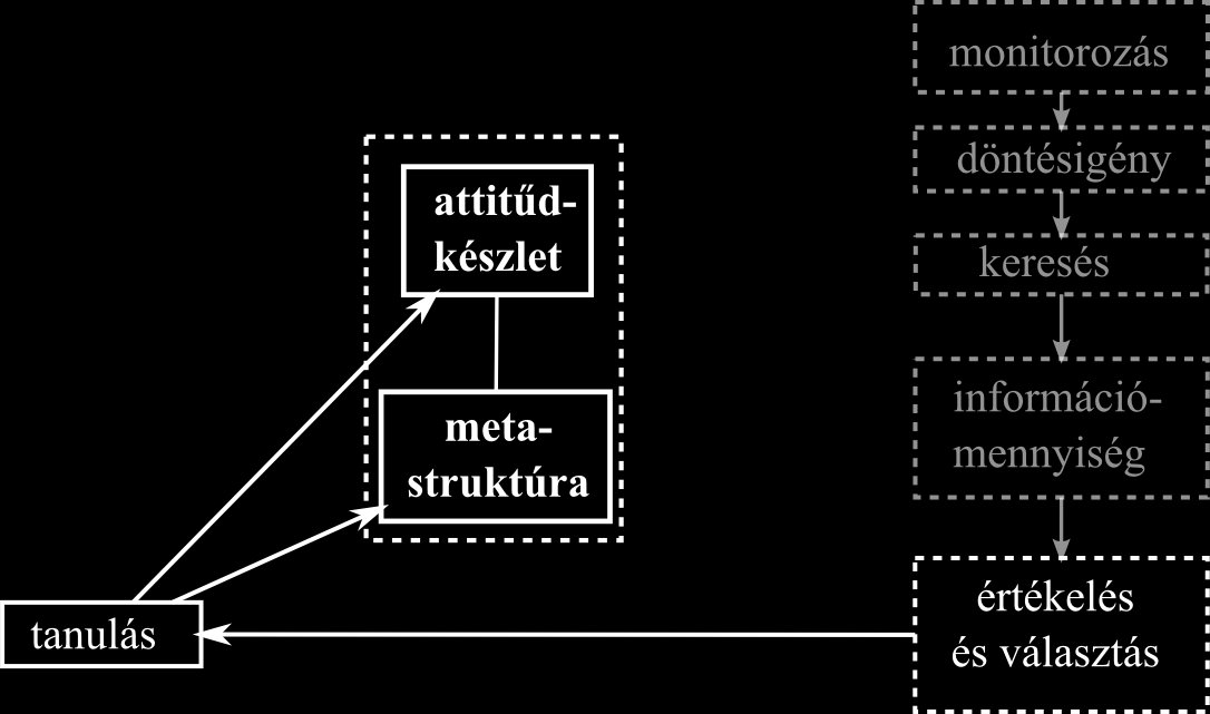 alakulás ( ez így kialakult, a tapasztalatok, előző döntések formáltak ) a megtapasztalás, az előző döntések eredményeinek és az azzal való elégedettség eredménye.