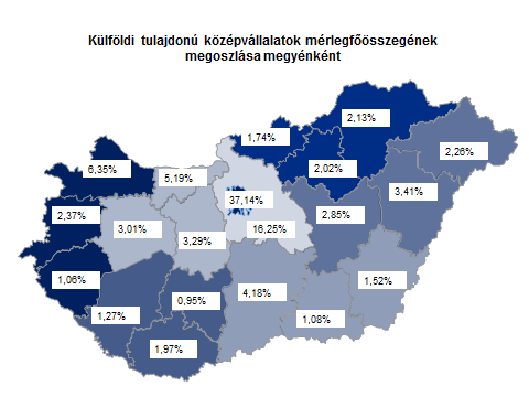 Ágazatonkénti és területi kitekintés A külföldi tulajdonban álló vállalatok a legnagyobb arányban a fémfeldolgozási termék gyártásában, illetve a nagykereskedelemben vannak jelen.