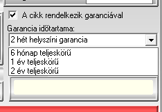 Érdemes még megjegyezni, hogy a cikk megnevezése korlátlan hosszúságú lehet, ezért ideális szolgáltatások leírásához, a megjegyzés mezővel kombinálva pedig nagyon részletes szolgáltatásokat