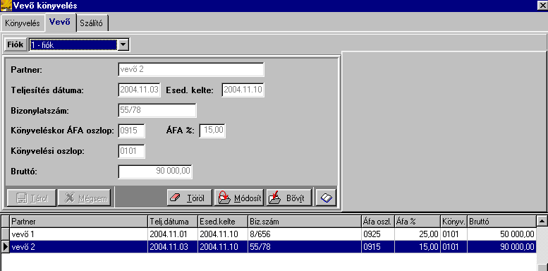 Segédlet a program használatához 60 benne van, míg a második eseteben módosítani kell a könyvelési oszlopokat.