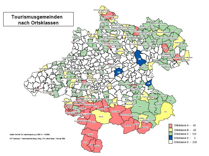 2. Felső-Ausztria településeinek besorolása