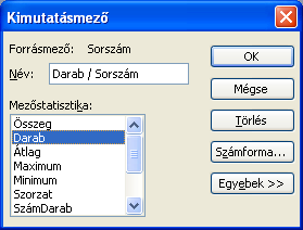 Excel 2003: hol, mikor és hogyan használjuk a programot Alapértelmezés szerint, az Excel az adatmezőre húzott mezőket összegzi (ha az szám típusú).