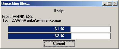 Egy gépen történı használat esetén pl. ki kell tallózni a C:\ egységen a WINMANKÓ könyvtárat. Hálózati alkalmazás esetén a hálózati meghajtón pl.