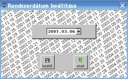 Ezt kell tennünk akkor is, ha hosszabb idıre megyünk el a számítógépünk mellıl, de nem szeretnénk a programot bezárni. Dátum beállítás A rendszer két dátumot kezel.