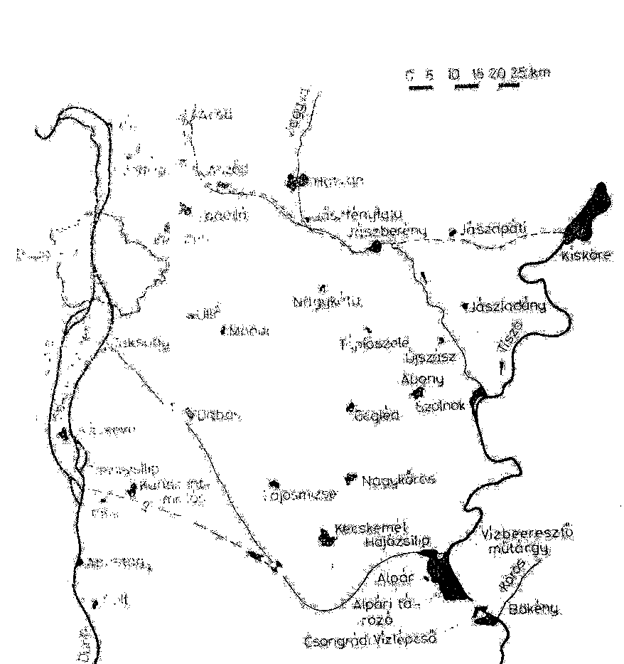 0 5 10 15 20 25 km DUNA ZAGYVA TISZA HATVAN JÁSZBERÉNY KISKÖRE ÚJSZÁSZ SZOLNOK HAJÓZSILIP KUNSZENTMIKLÓS HAJÓZSILIP TASS