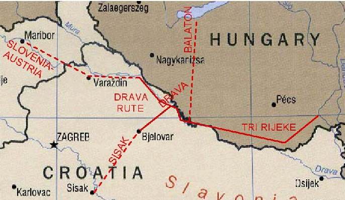 13. térkép: A "Dráva-kereszt" koncepció 14.