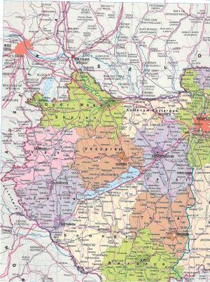 4. ábra: Győr-Moson-Sopron megye az európai és a szomszédsági térben Forrás: Földrajzi világatlasz, Cartographia Az országhatáron túli térségekkel, döntően a szlovák területekkel az EGTC (Európai