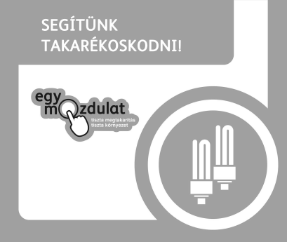 3 Pályáztunk a Környezetvédelmi és Vízügyi Minisztériumnál is energiatakarékos izzók beszerzésére. A pályázaton 1.500 db izzót és 1.500.000 Ft-ot nyertünk.