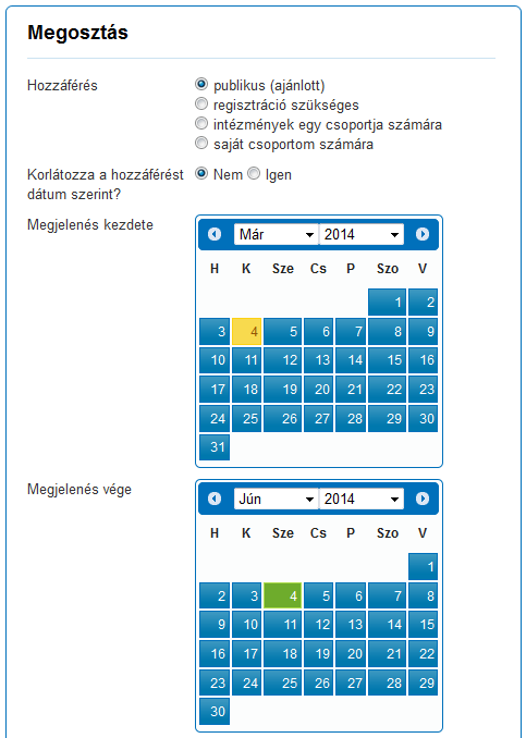 lehetővé az adott felvétel megtekintését (megjegyzés: eduid-val belépő felhasználók esetén értelmezhető).